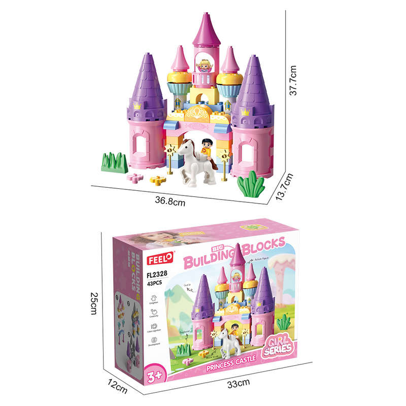Feelo - Big Building Blocks - Princess Castle - 43 Pieces
