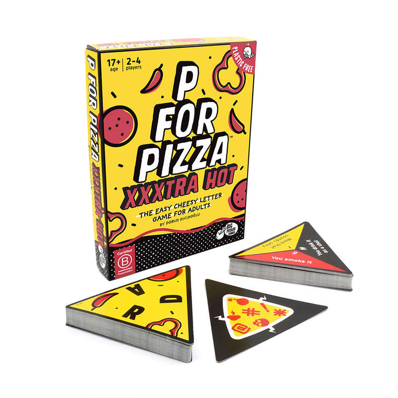 Big Potato Games - P for Pizza Extra Spicy - Party Card Game - 2-4 Players