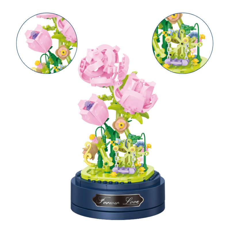 Cogo - Building Block Set - Flowers - 335 Pieces