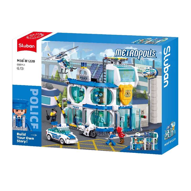Sluban - Metropolis Pull Back - Central Police Station - 686 Pieces
