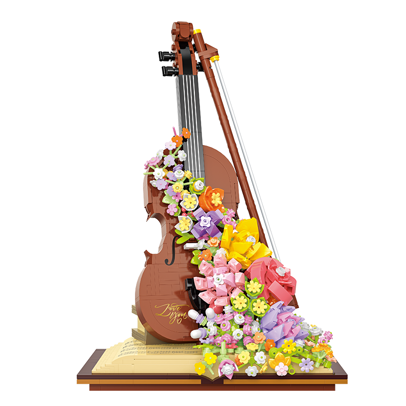 Cogo - Building Block Set - Flower Violin - 950 Pieces
