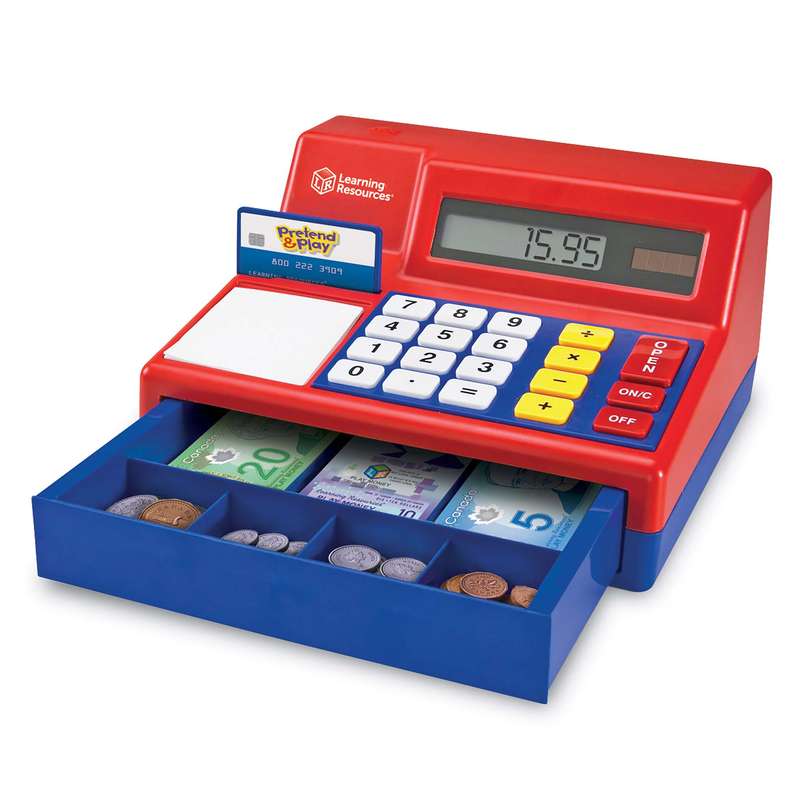 Learning Resources - Pretend & Play® Calculator Cash Register with Euro Currency