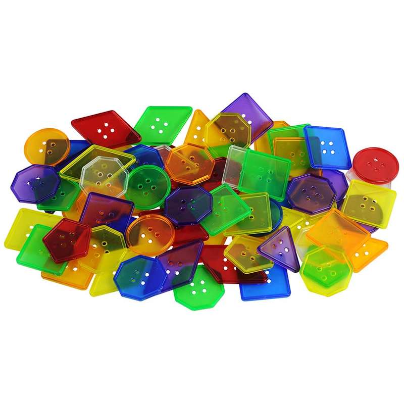 Play By Greenbean - Lacing Buttons Translucent 108pc 4 Laces Container