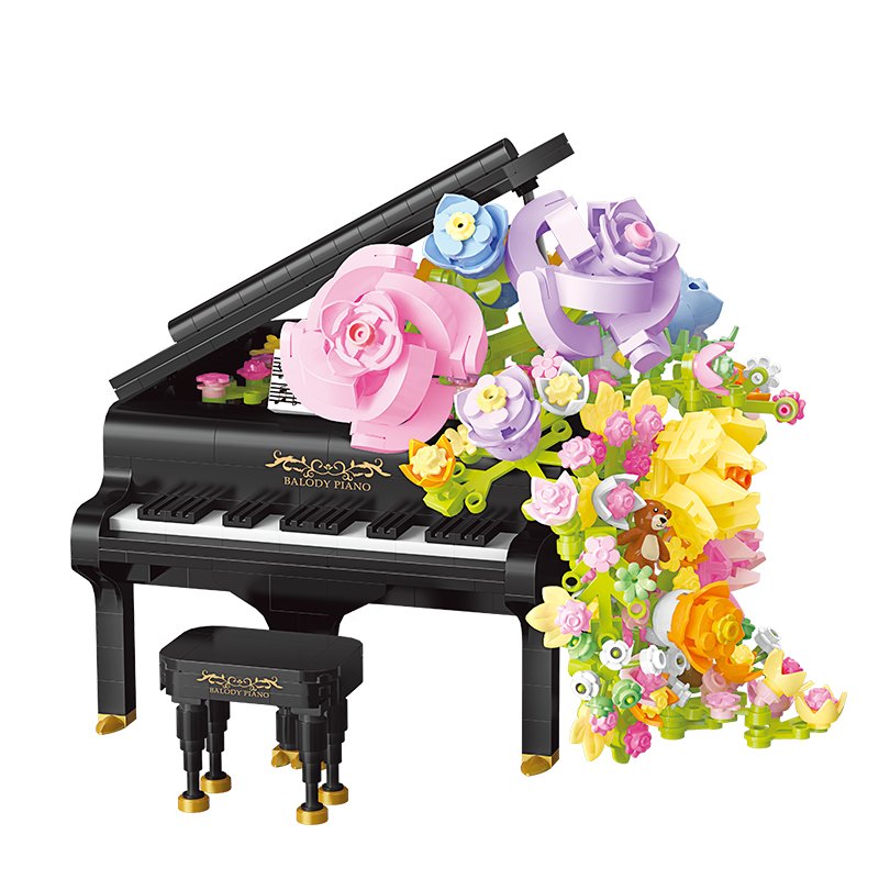 Cogo - Building Block Set - Flower Piano - 841 Pieces