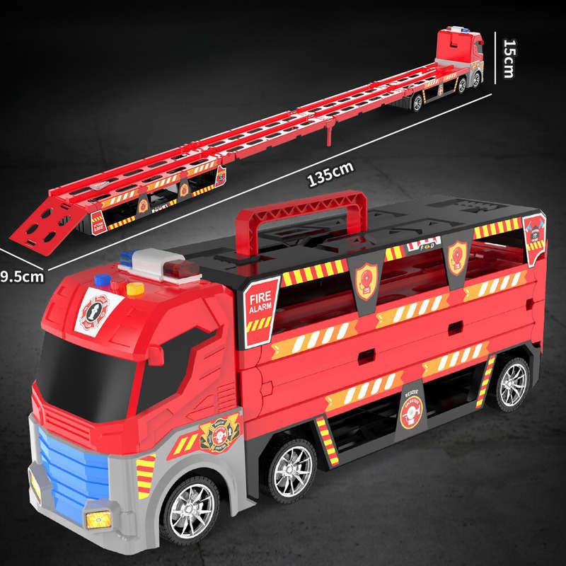 Cogo - Pretend & Play Car Transporter Truck with Lights and Sounds - 8 Cars