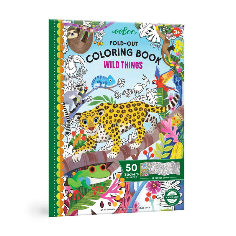 eeBoo - Fold-Out Colouring Book - Wild Things