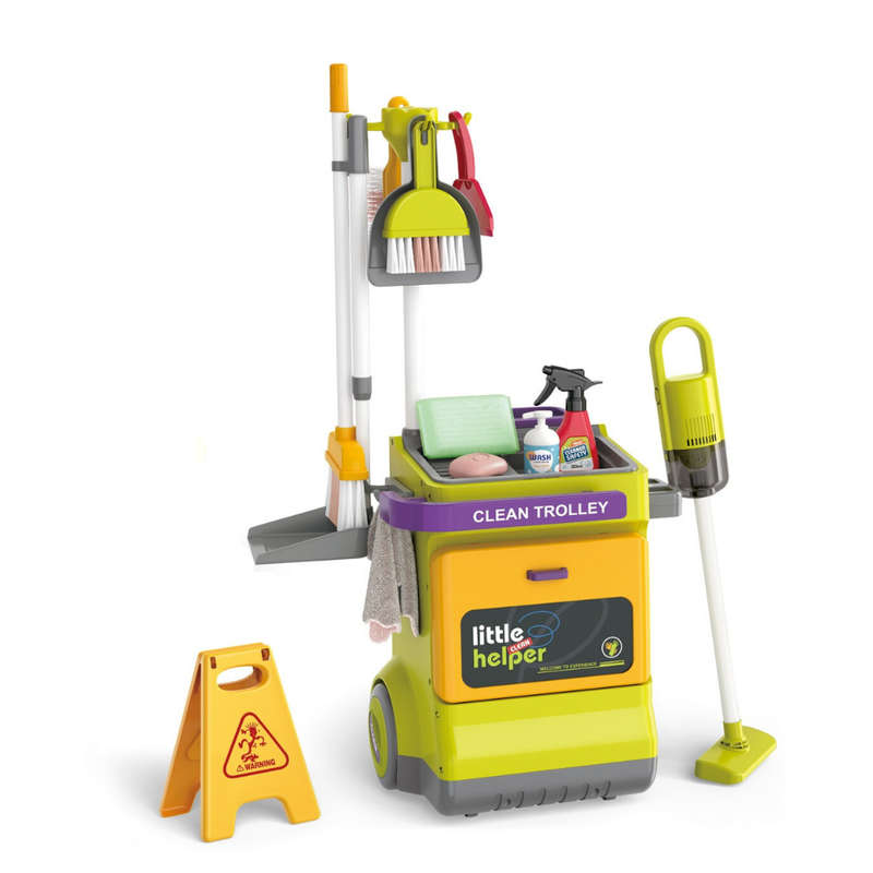 Cogo - Pretend & Play Cleaning Trolley with Sound - 20 Pieces
