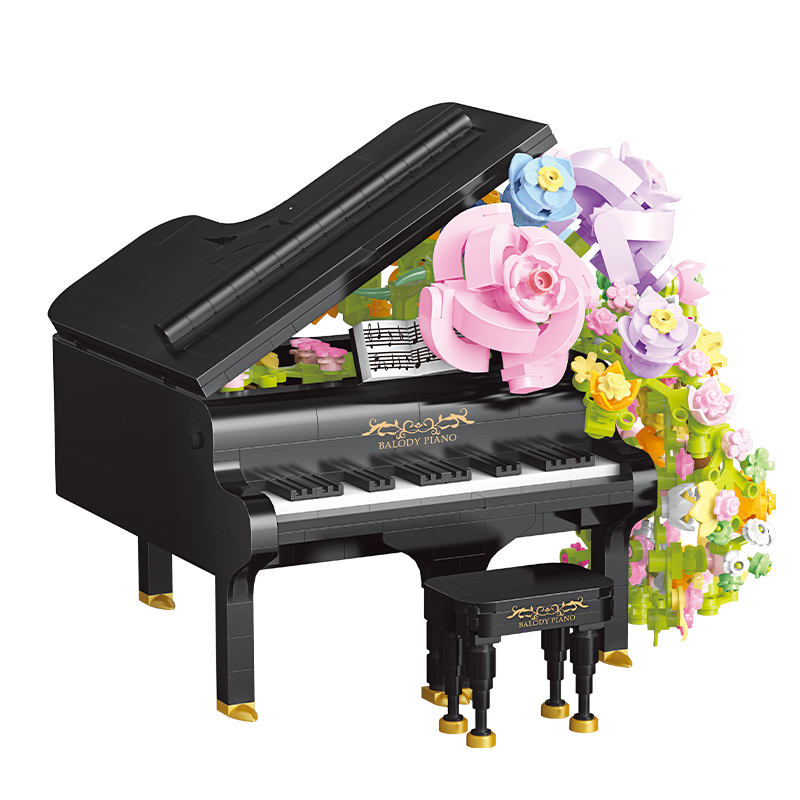 Cogo - Building Block Set - Flower Piano - 841 Pieces