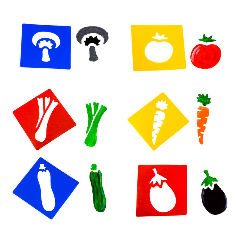 Anthony Peters - Vegetable Stencils - 6pcs