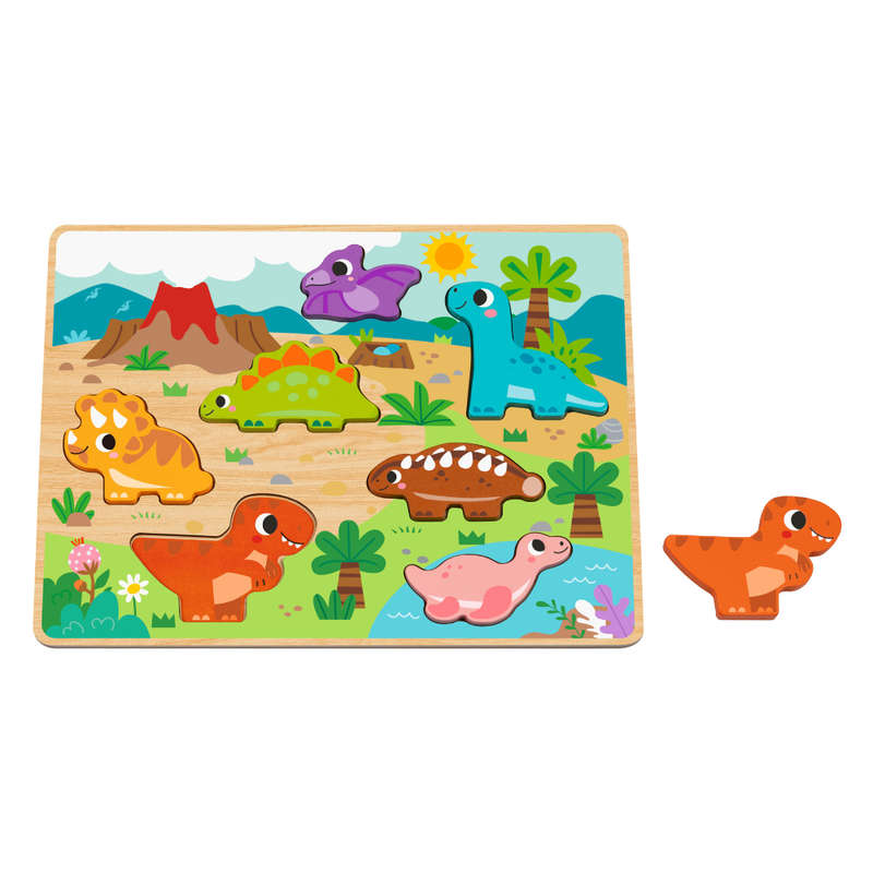 hi Pando - Chunky Wooden Puzzle - Dinosaur - 8pcs
