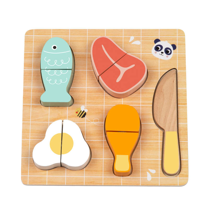 hi Pando - Wooden Cutting Food - Protein - 10pcs