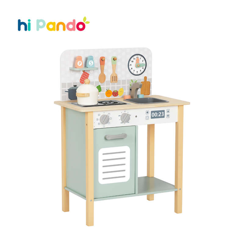 hi Pando - Pretend & Play - Wooden Kitchen Set - 8pcs