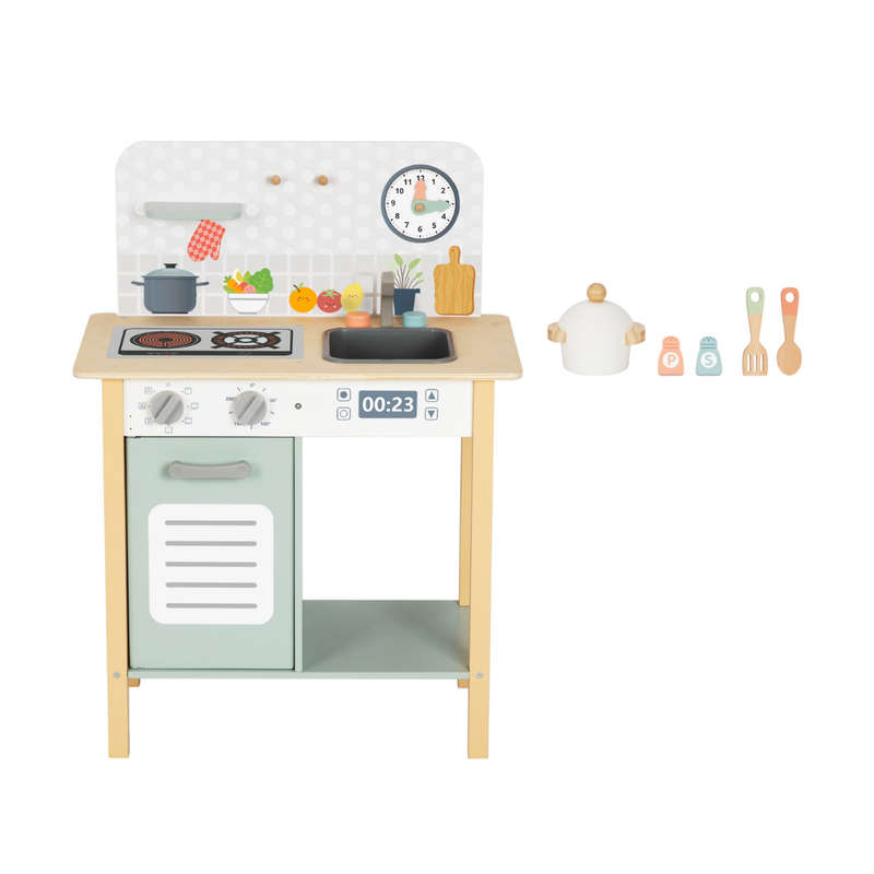 hi Pando - Pretend & Play - Wooden Kitchen Set - 8pcs