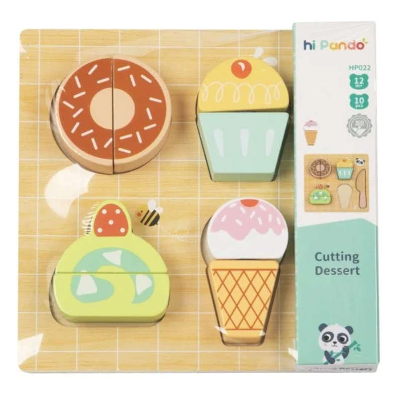 hi Pando - Wooden Cutting Food - Dessert - 10pcs