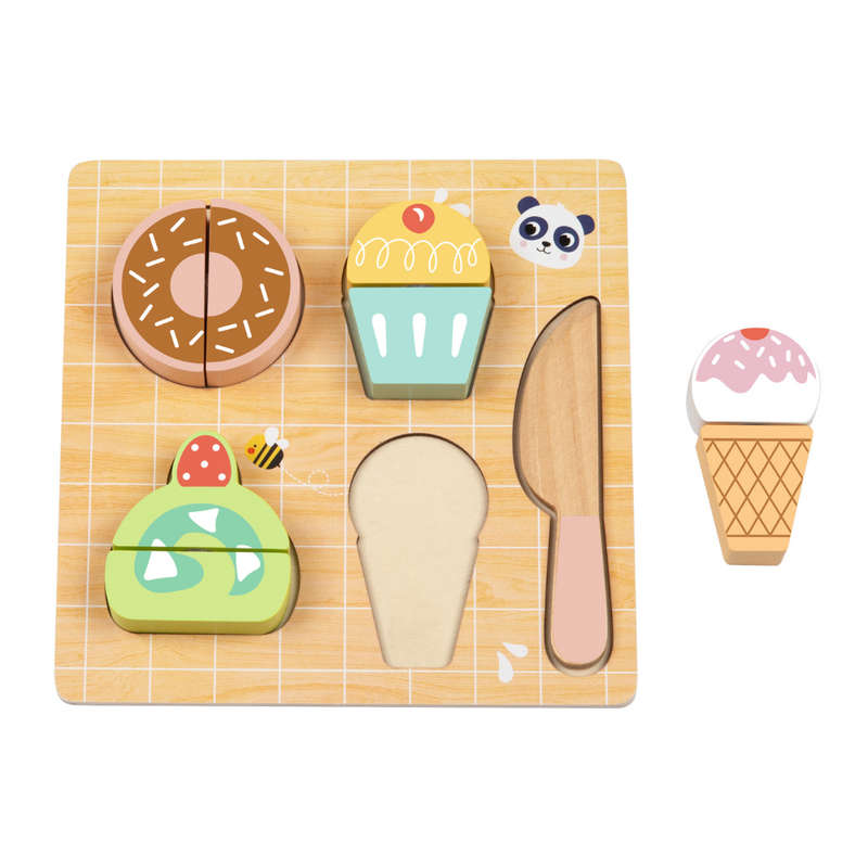 hi Pando - Wooden Cutting Food - Dessert - 10pcs