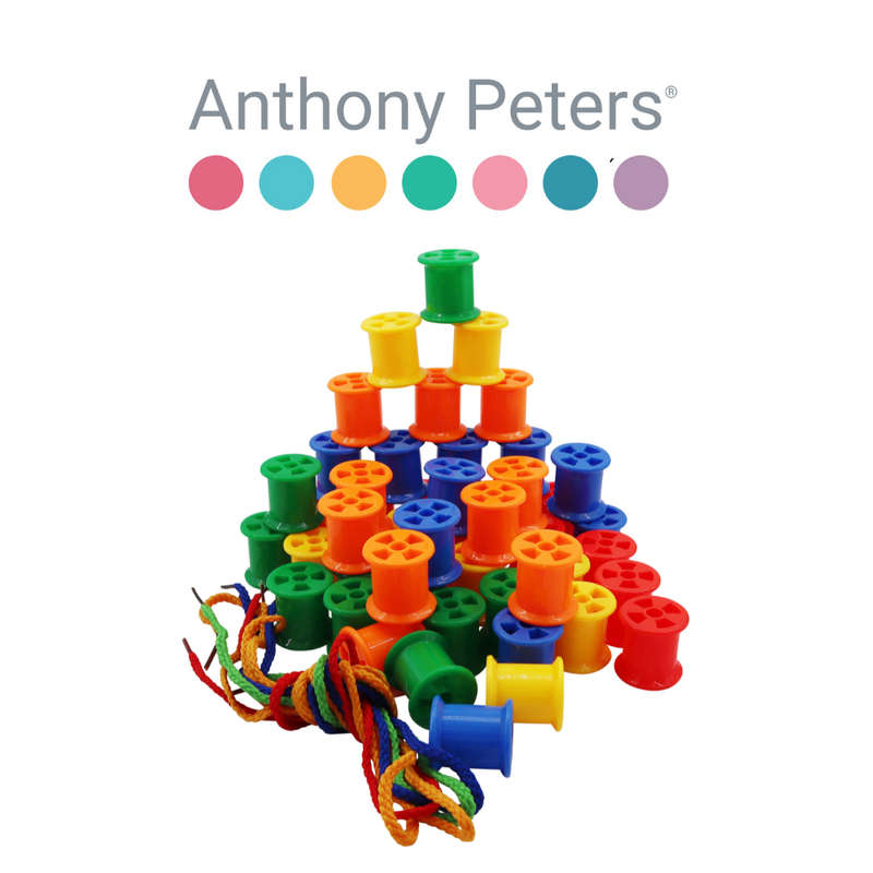 Anthony Peters - Plastic Sorting Cotton Reels And Laces - 55pcs