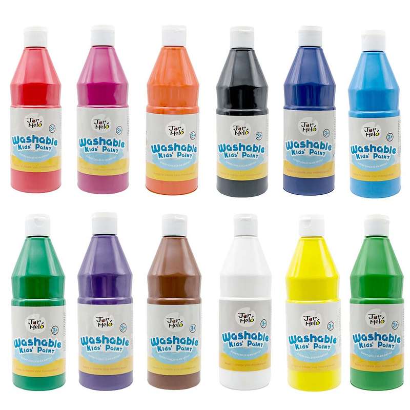 Jar Meló - Paint for Kids - Washable - Bulk Pack - 500ml 12c