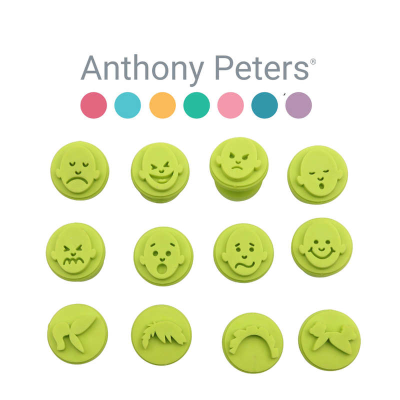 Anthony Peters - Easy-Grip Emotions Paint & Dough Stampers - 12 Pieces