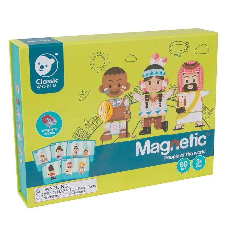Classic World - Magnetic Activity Set - People Of The World - 60pcs