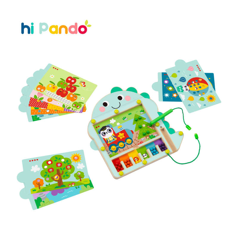 hi Pando - Magnetic Pegboard Maze with Activity Cards - 12pcs