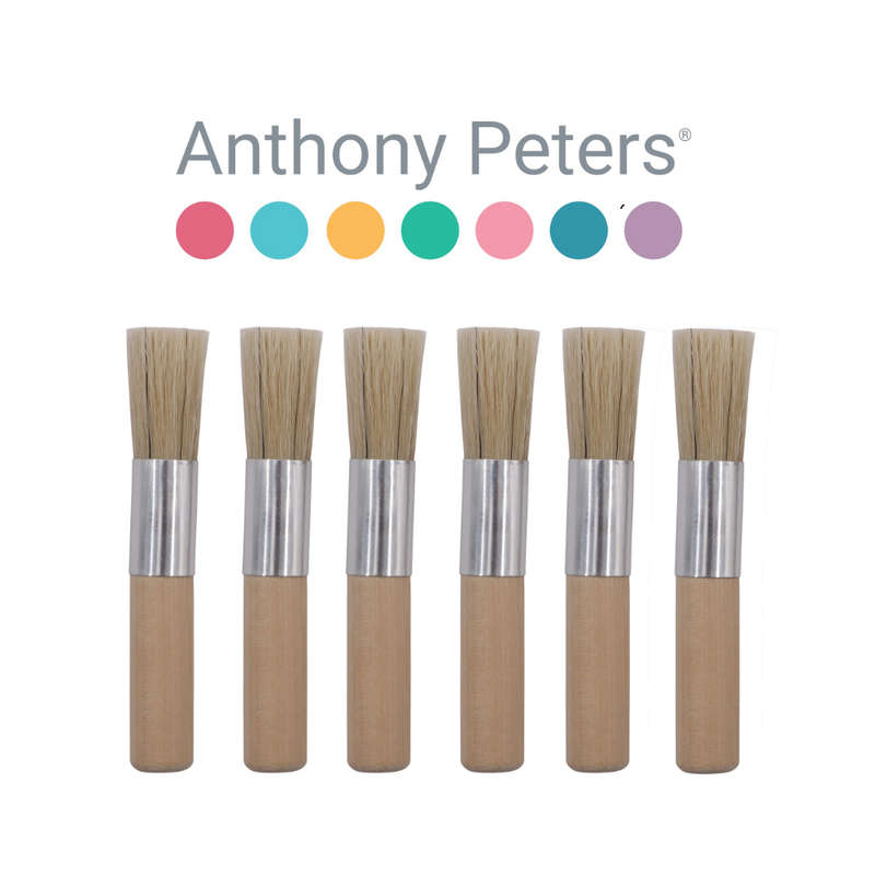 Anthony Peters - Set Of 6 Chunky Stencil Brushes - 14mm