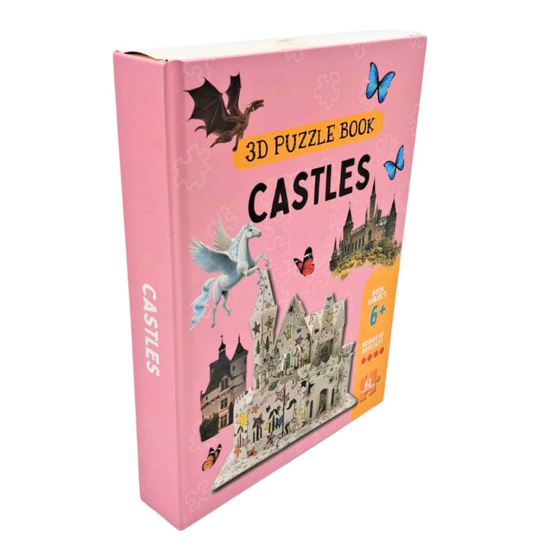 TookyToy - 3D Colouring Puzzle Book - Castles - 62 Pieces