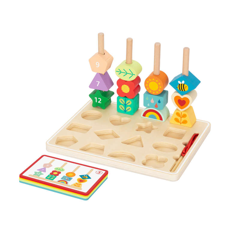 hi Pando - Wooden Sequencing Bead Game - 30pcs