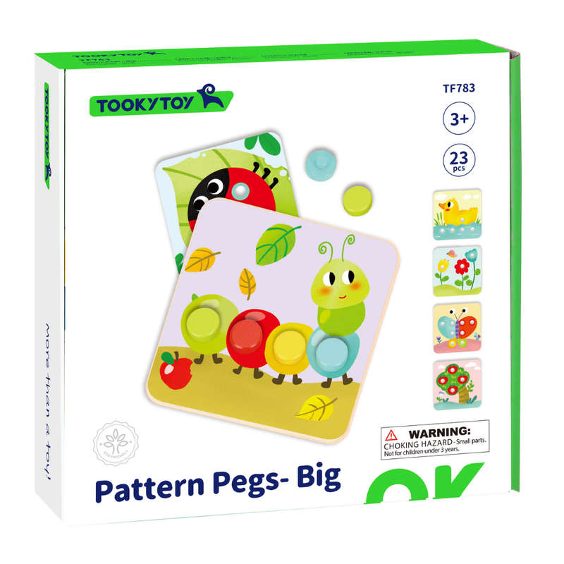 Tooky Toy - Pattern Pegs - Peg Board Activity Set - Big