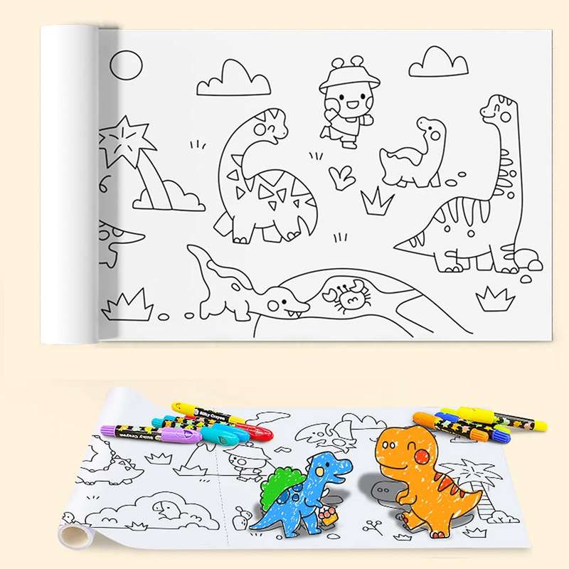 Jar Meló - Sticky Drawing Paper - Dinosaur Adventures