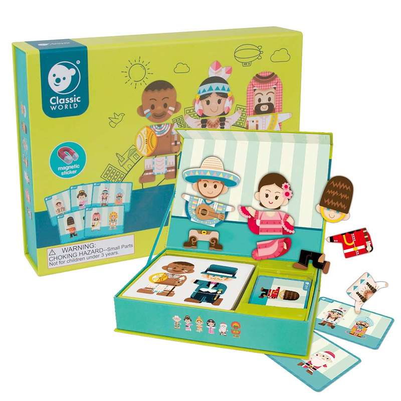 Classic World - Magnetic Activity Set - People Of The World - 60pcs