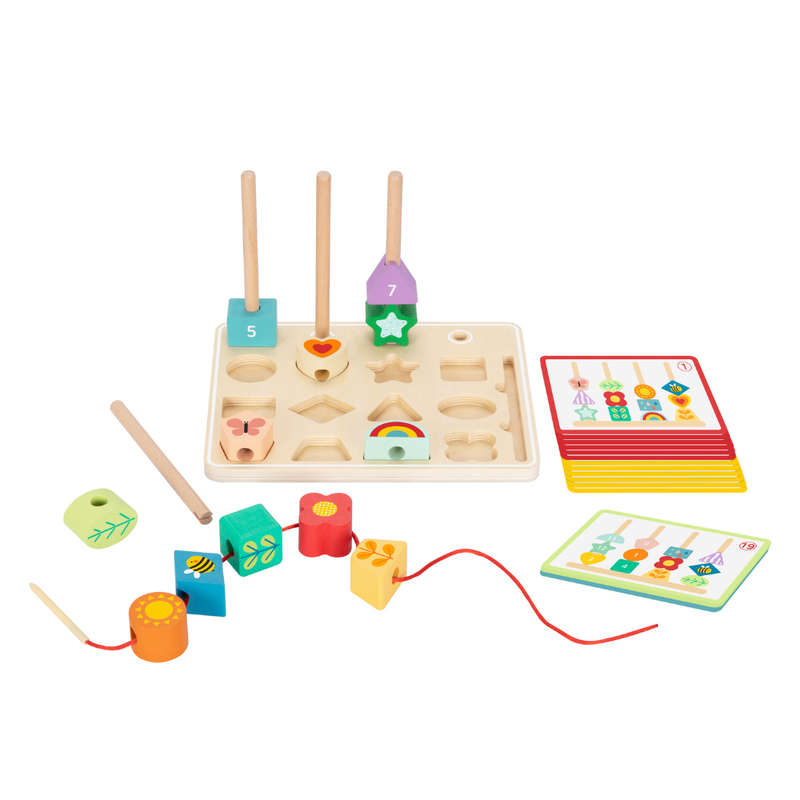 hi Pando - Wooden Sequencing Bead Game - 30pcs