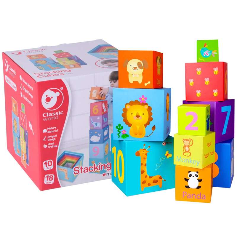Classic World - Stacking Cubes - 10pcs
