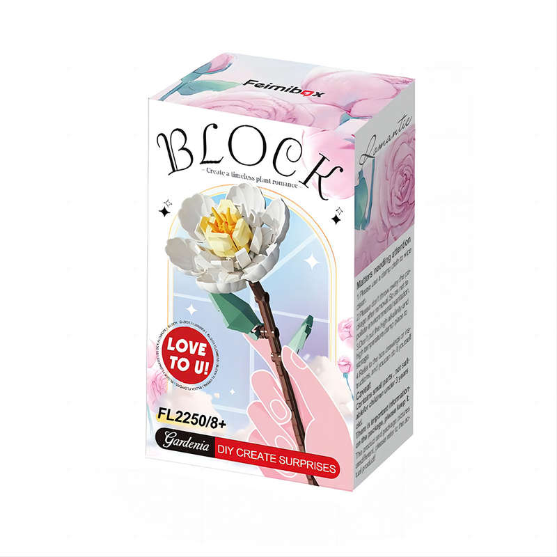 Feelo - Flower - White Rose - 98 Pieces
