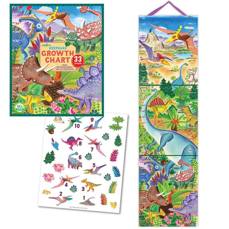 eeBoo - Grow Like a Dinosaur Growth Chart