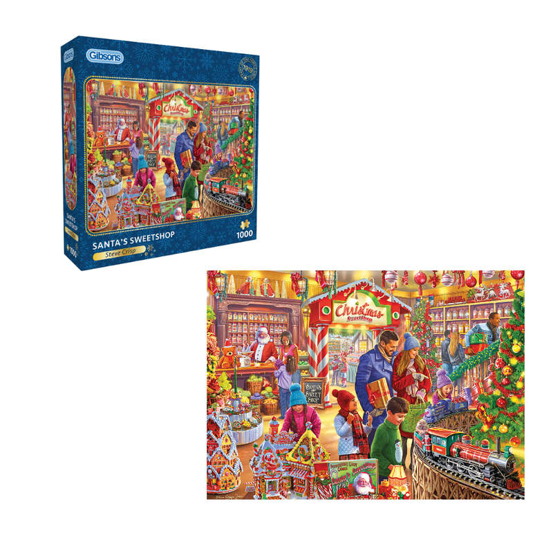 Gibsons - Santa's Sweetshop - 1000 Piece Jigsaw Puzzle