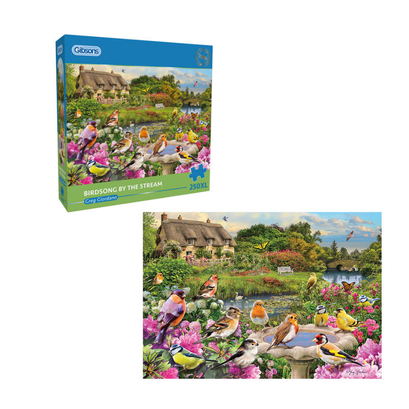 Gibsons - Birdsong by the Stream - XL Pieces - 250 Piece Jigsaw Puzzle