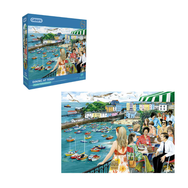 Gibsons - Dining at Tenby - 1000 Piece Jigsaw Puzzle