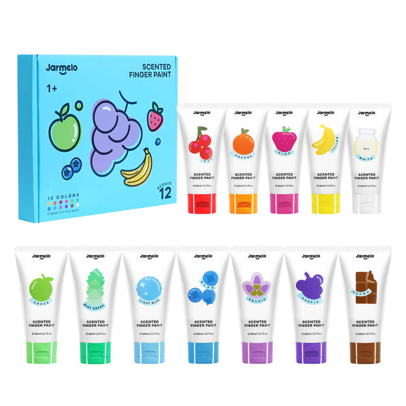 Jar Meló - Scented Finger Paint - 12 Colours
