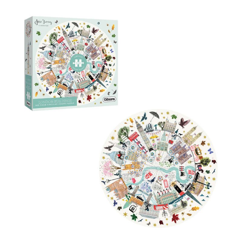 Gibsons - London Buildings - 500 Piece Circular Jigsaw Puzzle