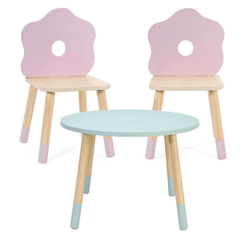 Classic World - Grace Flower Table & Chair Set - 3pcs - 2x Chairs