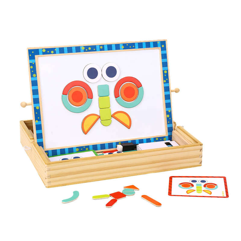 TookyToy - Magnetic Shapes Puzzle with Activity Cards