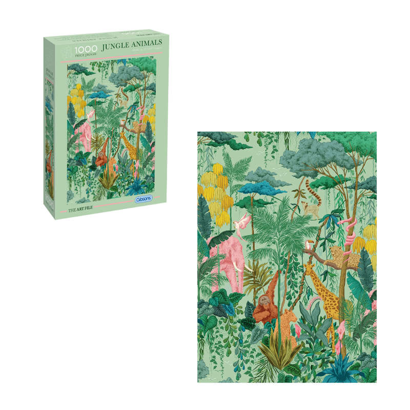 Gibsons - The Art File: Jungle Animals - 1000 Piece Jigsaw Puzzle