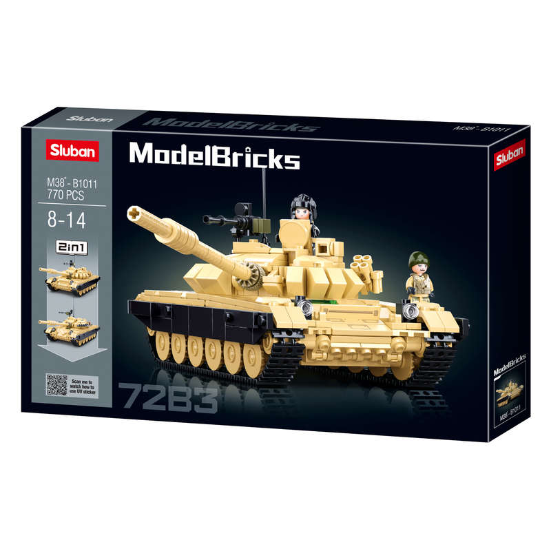 Sluban - Model Bricks - 2-in-1 T-72B3 Main Battle Tank - 770pcs