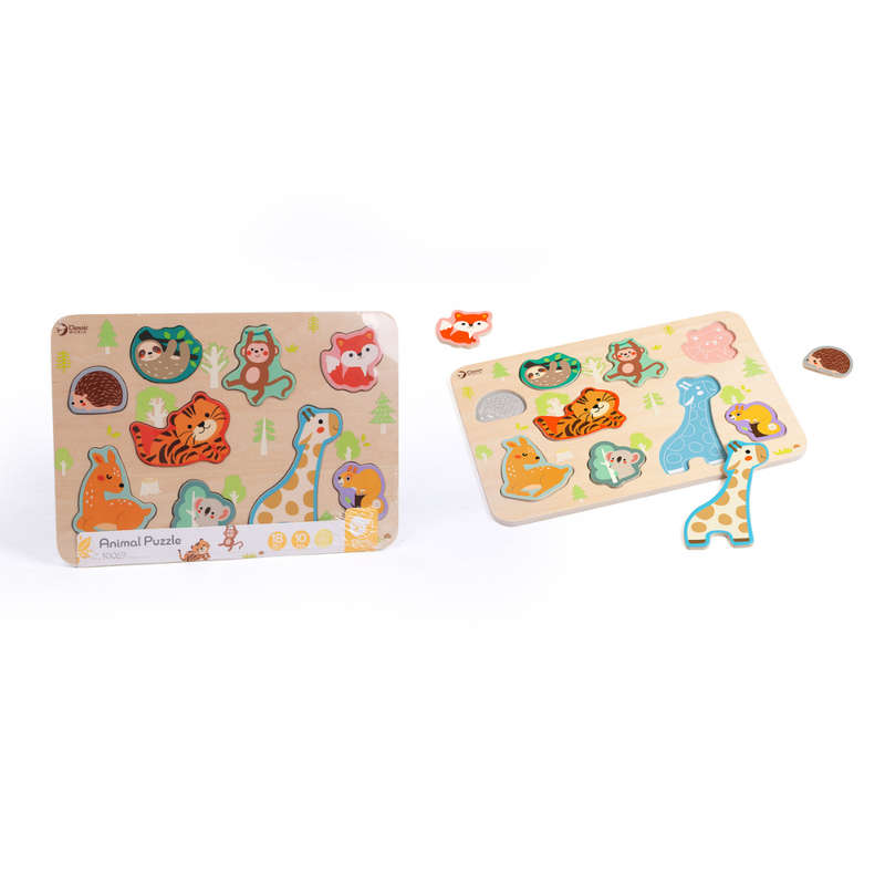 Classic World - Wooden Puzzle - Animals - 10pcs