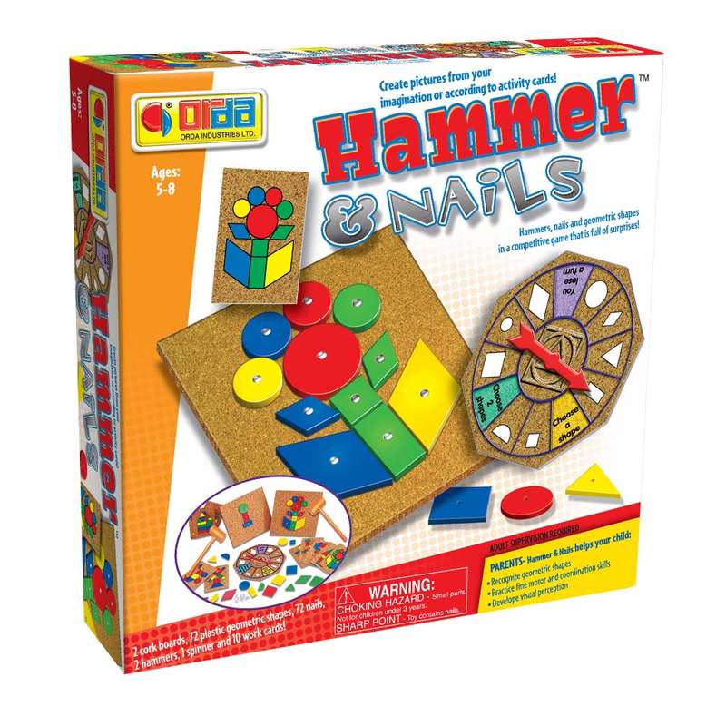 Small World Toys - Hammer & Nails - Fine Motor Game - 159pcs