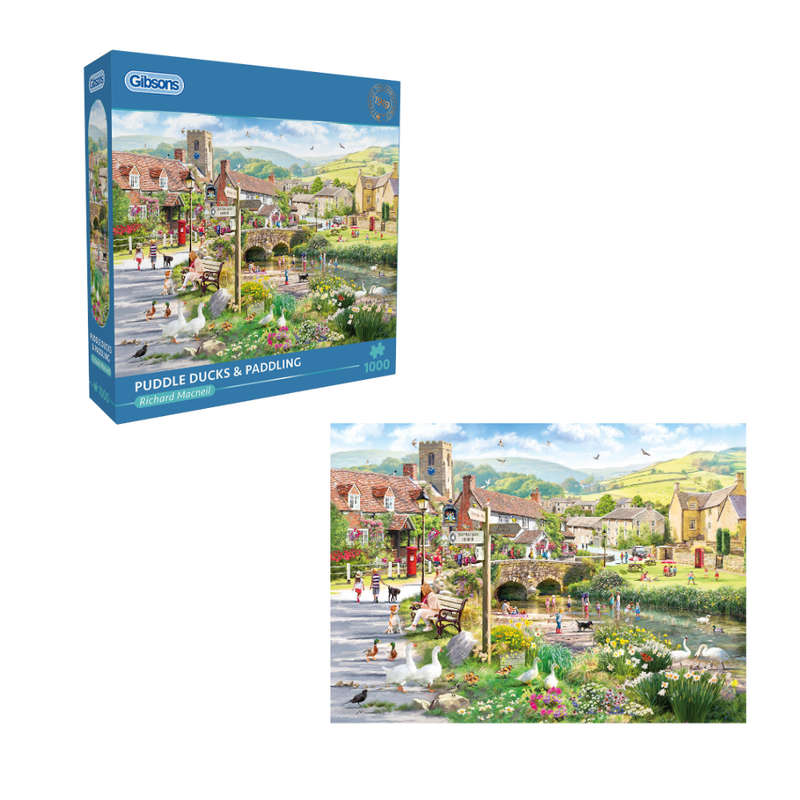 Gibsons - Puddle Ducks & Paddling - 1000 Piece Jigsaw Puzzle