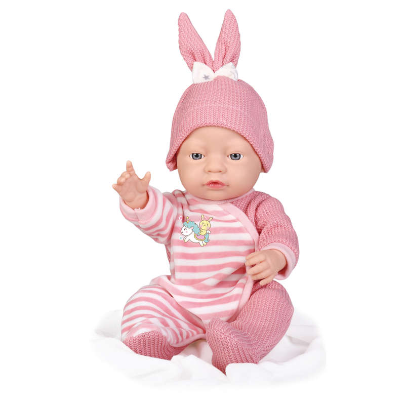 Baby Doll with Pink Clothing & Accessories - Vinyl Body - 40cm