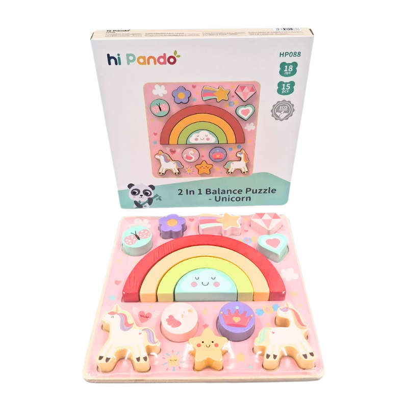 hi Pando - Wooden Puzzle Board - Fantasy Themed - 15pcs