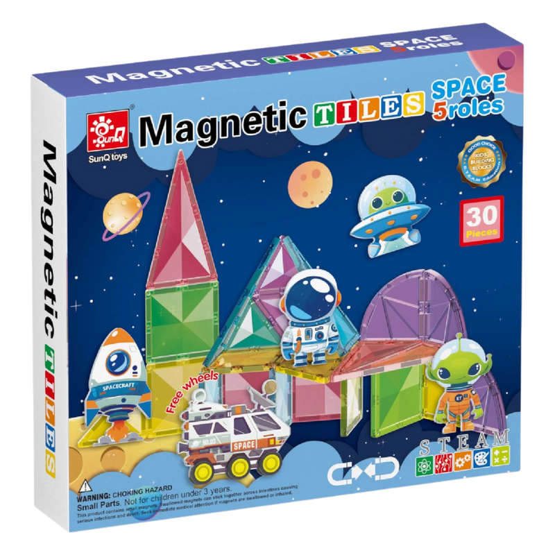 Magnetic Tiles - Space Adventure Set - 30 Pieces