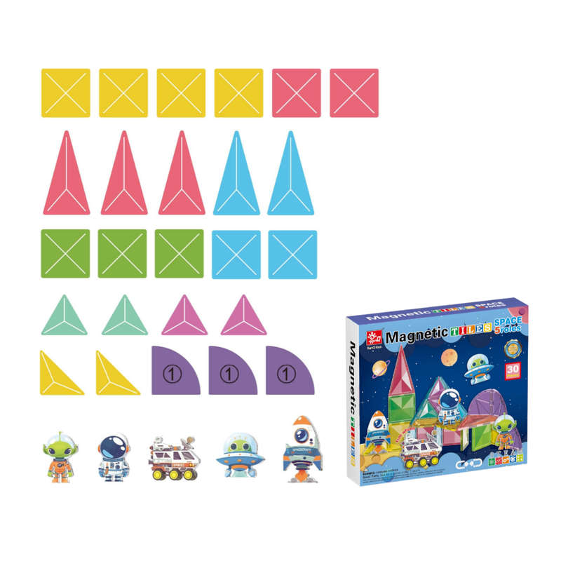Magnetic Tiles - Space Adventure Set - 30 Pieces